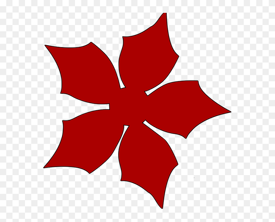 Poinsettia Clipart Design - Poinsetts Clip Art - Png Download