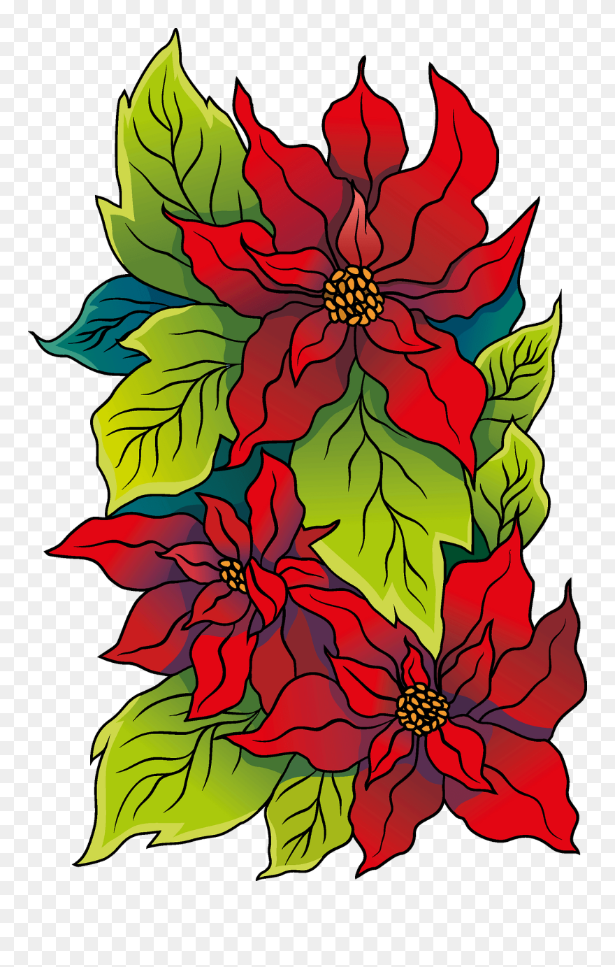 Poinsettia Clipart