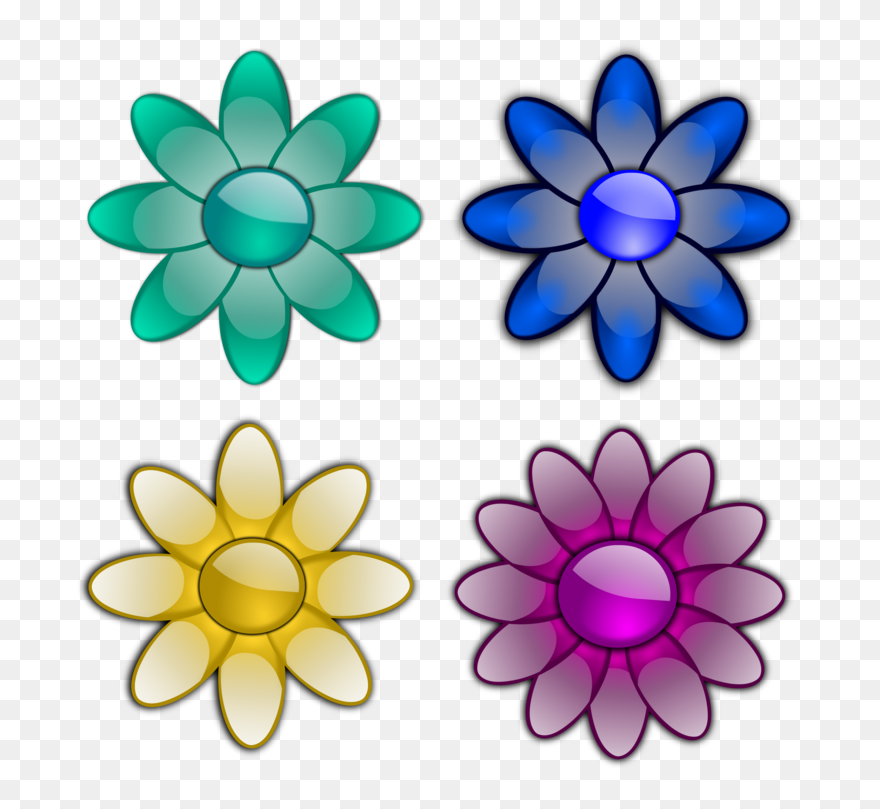 Flora,symmetry,petal - Flowers Clip Art - Png Download