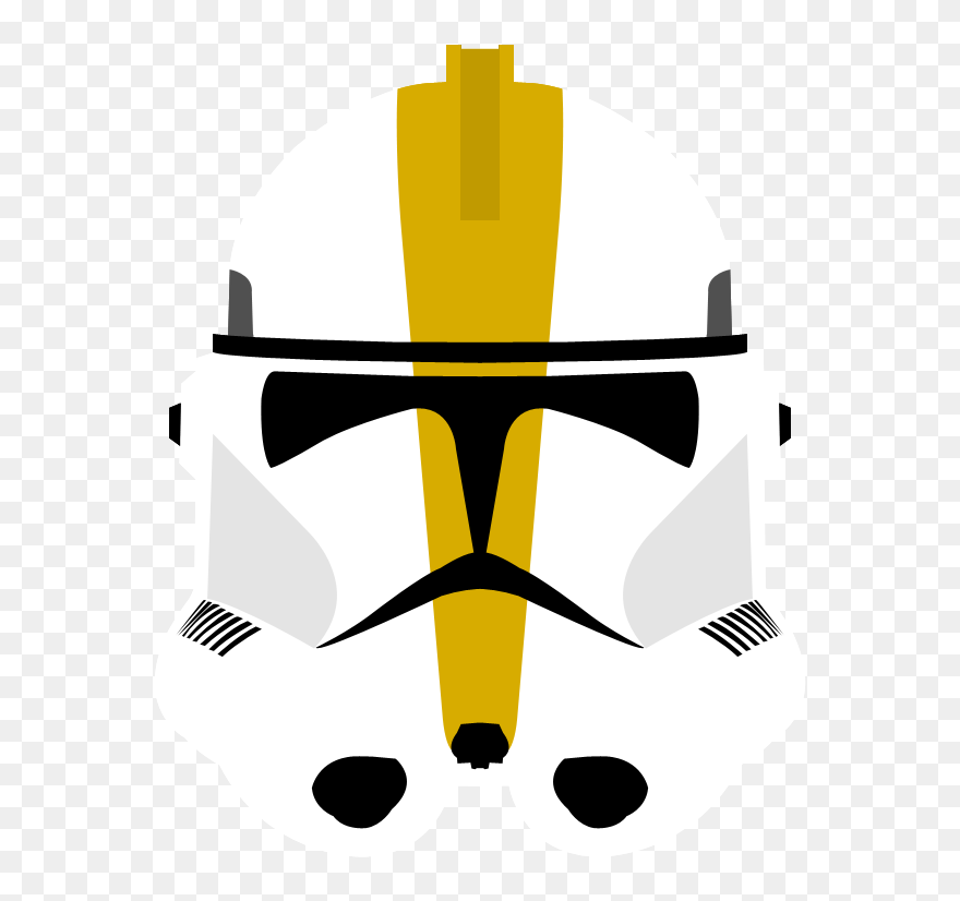 Star Clone Wars Yellow Wing Stormtrooper The - Clone Trooper Helmet Png Clipart