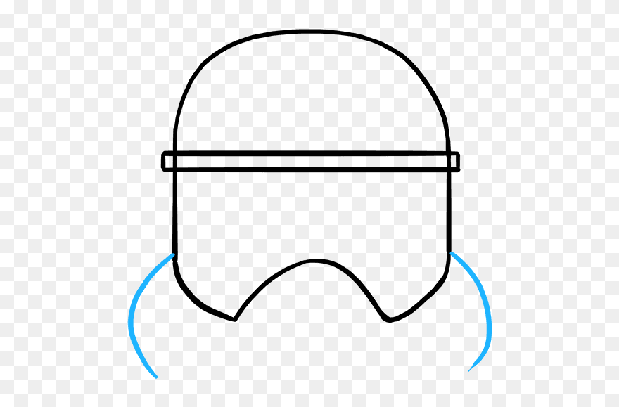 How To Draw Stormtrooper Helmet - Stormtrooper Drawing Clipart
