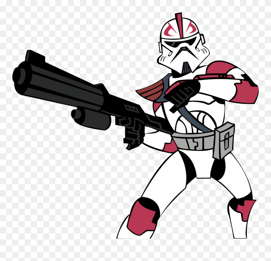 Wars Clipart Star Wars Gun - Clone Trooper Clone Wars 2003 - Png Download