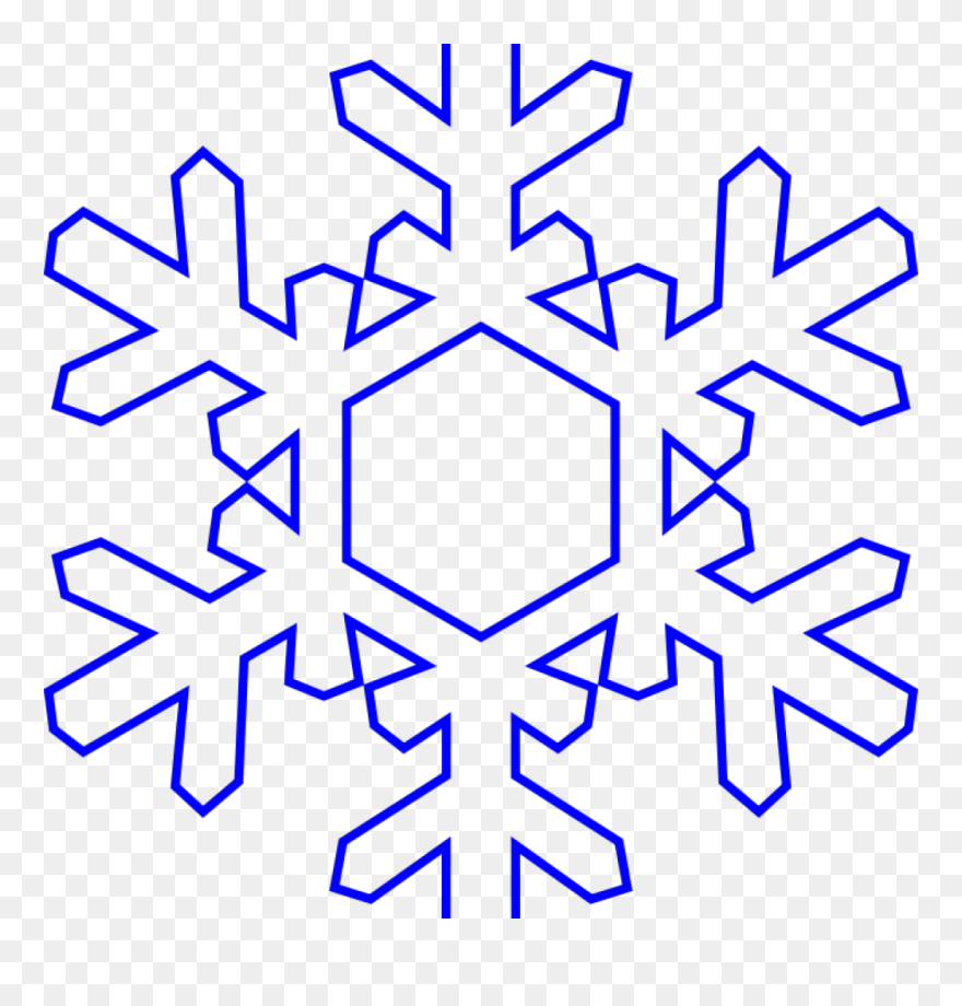 Clipart Snowflakes Free Free Snowflake Clipart Ablony - Snowflake Clipart Black And White - Png Download