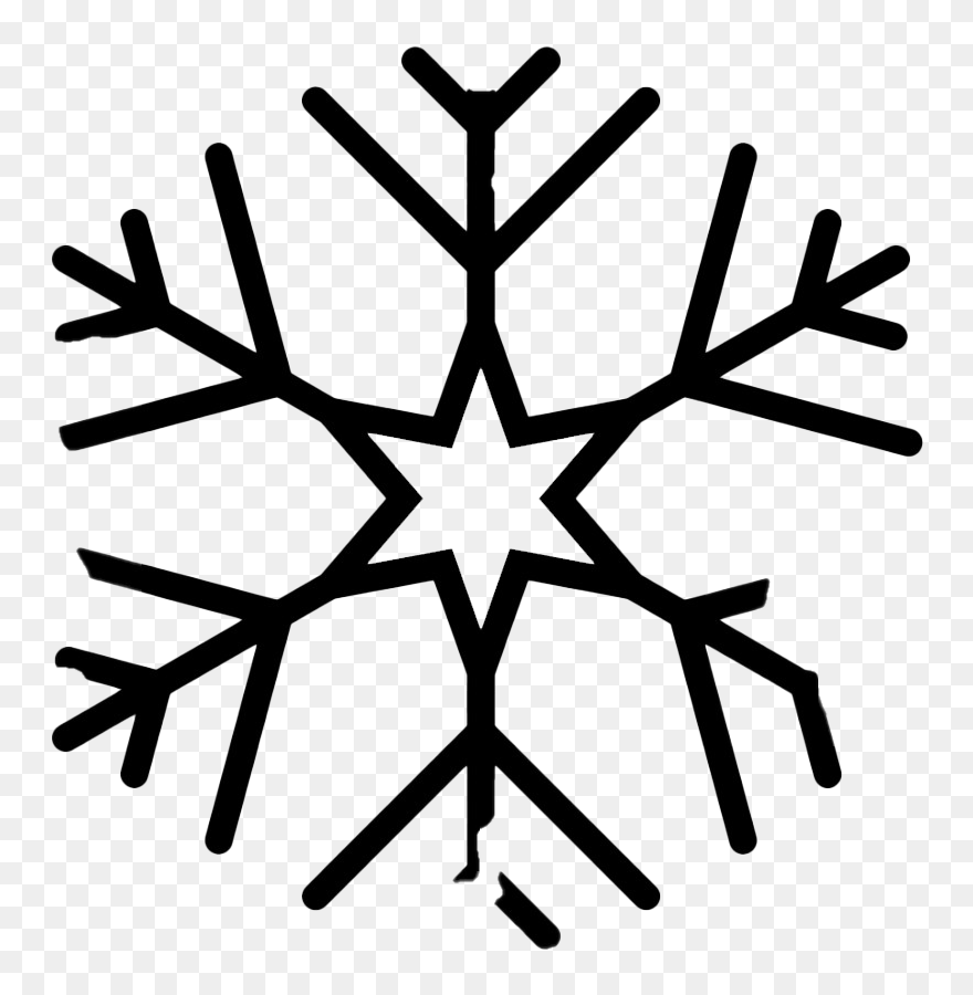 Christmas Black Snowflake Png Clipart - Winter Icon Png Transparent Png