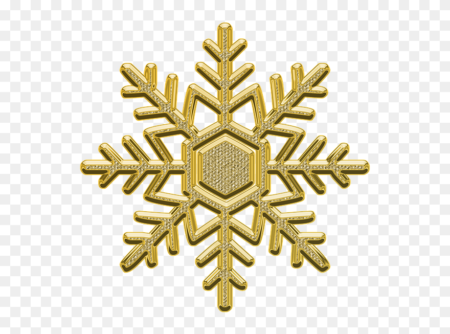Year"s Eve,christmas,christmas Decor - Goldene Schneeflocke Png Clipart