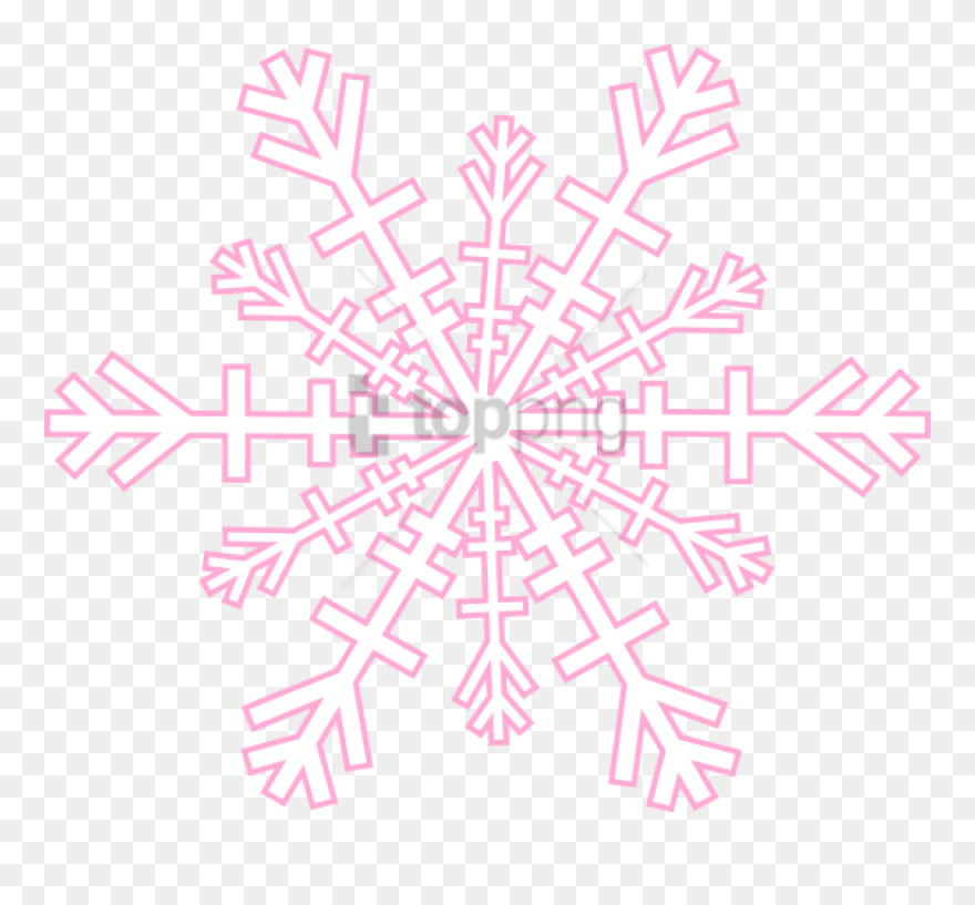 Snowflake Clipart Light Pink - Clip Art - Png Download