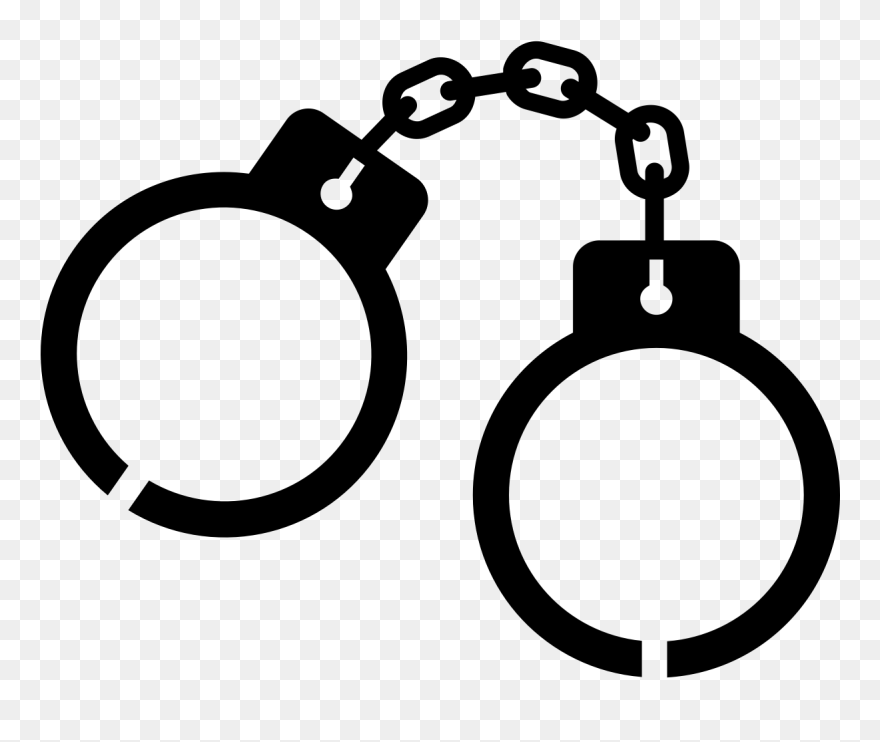 Handcuffs Crime Police Clip Art - Handcuffs Clipart - Png Download