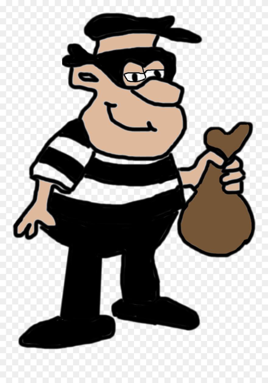 Criminal Clipart Animated - Cartoon Criminal Drawing - Png Download