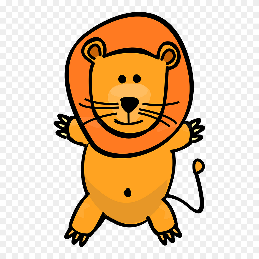 Cute Lion Clipart - Cartoon Wolf Sticker - Png Download