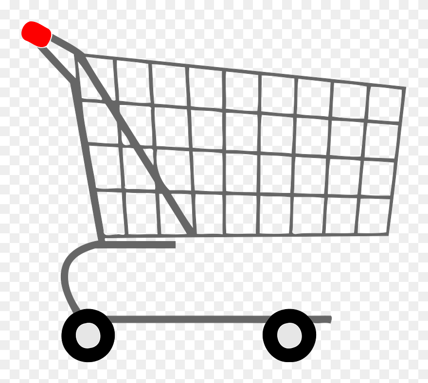 Shopping Trolley Clipart - Transparent Background Shopping Cart Clipart - Png Download