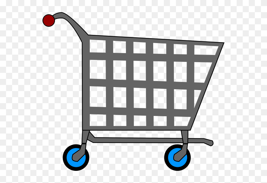 Basic Shopping Basket - Cartoon Trolley Png Clipart