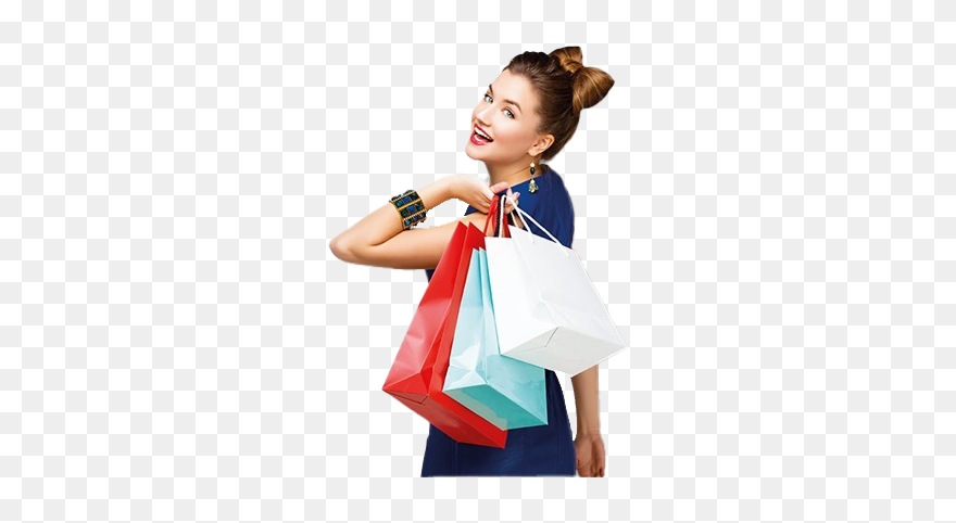 Fashon Shopping Png Clipart - Girl With Shopping Bags Png Transparent Png