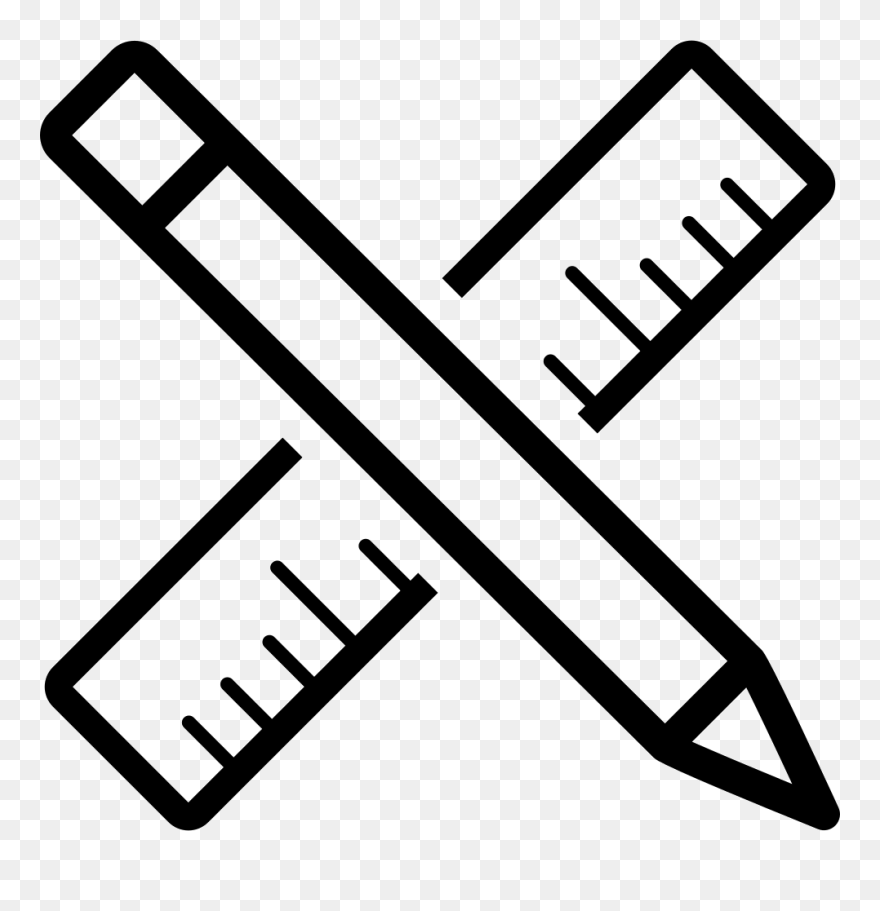 Ruler And Pencil - Ruler And Pencil Clipart - Png Download