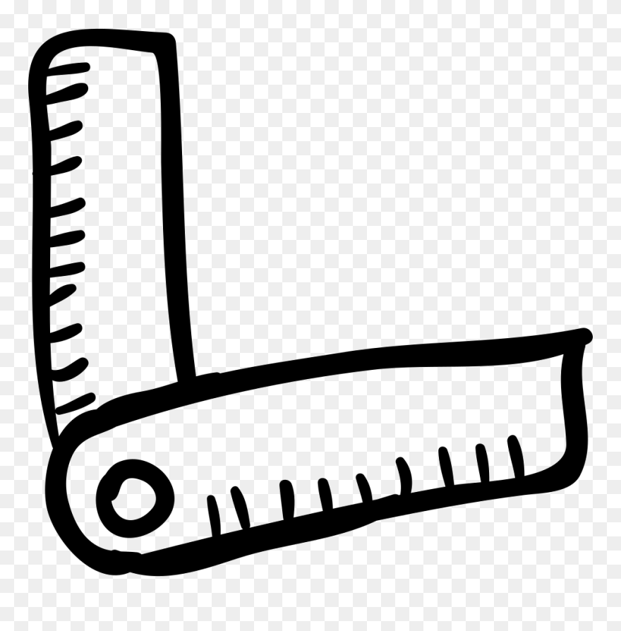Ruler Flexible Hand Drawn Construction Tool Svg Png - Construction Tool Font Clipart