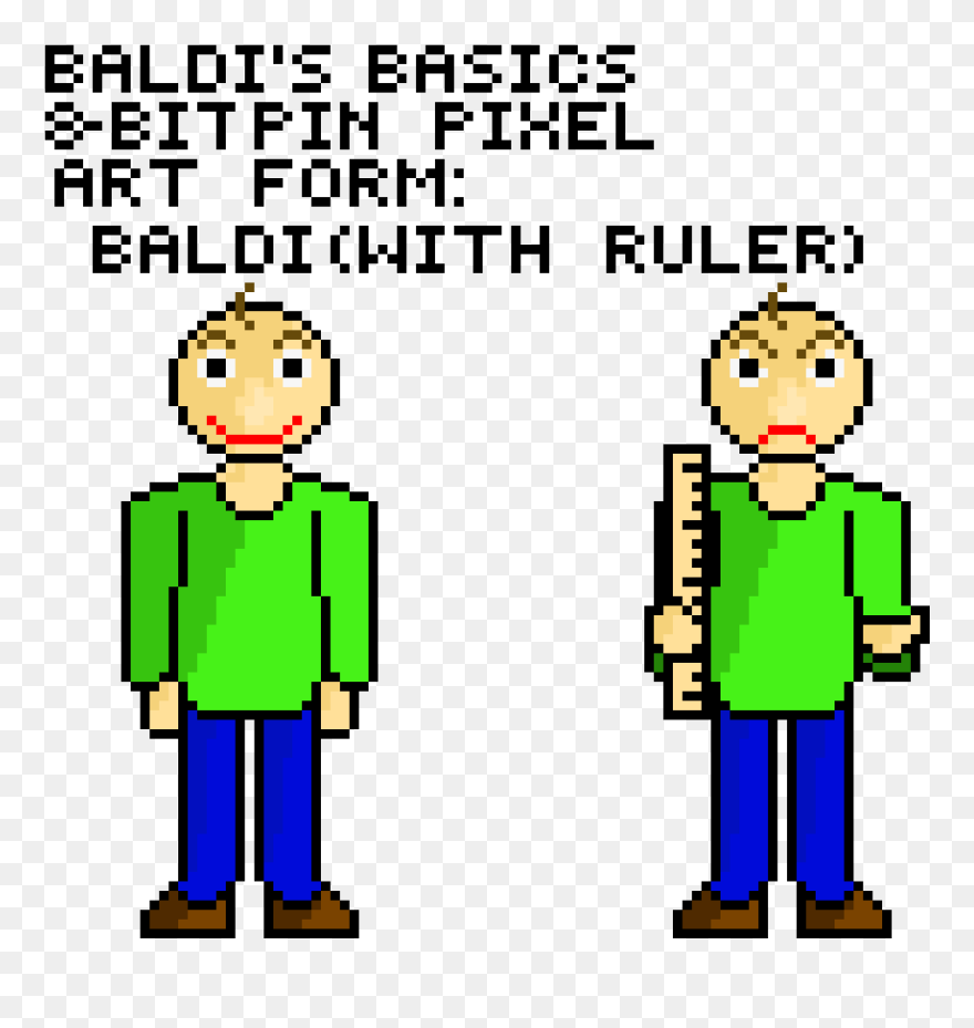 Baldi Basics Pixel Art - Baldi's Basics Pixel Art Clipart