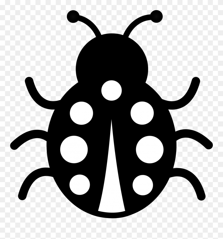 Ladybug Clipart Outline - Ladybug Silhouette Clip Art - Png Download