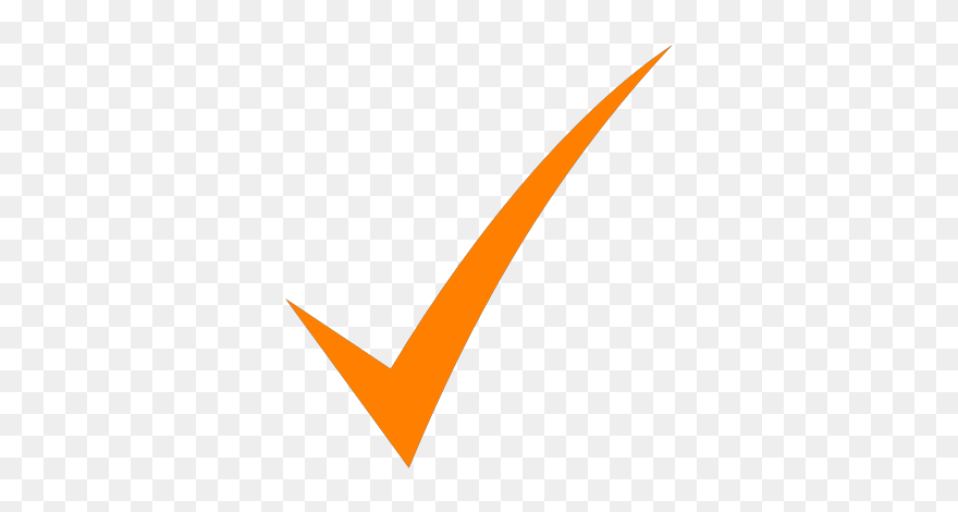Tick Check Mark Orange Vector Graphic - Orange Check Mark Png Clipart