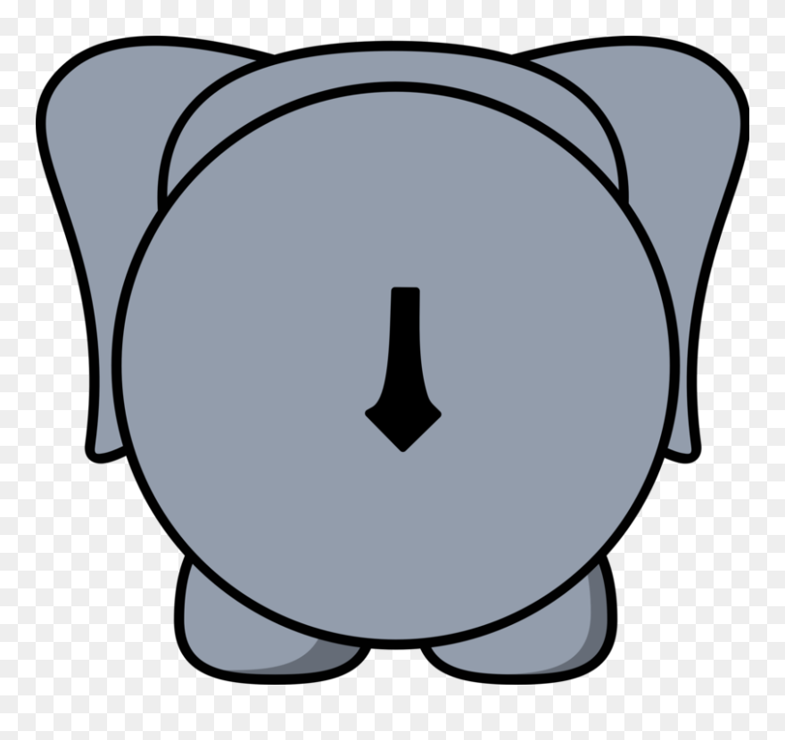 Elephant Cartoon Drawing - Elephant Face Clipart - Png Download