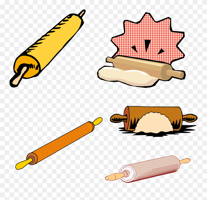 The Kitchen Clipart Rolling Pin - Rolling Pin Clip Art - Png Download