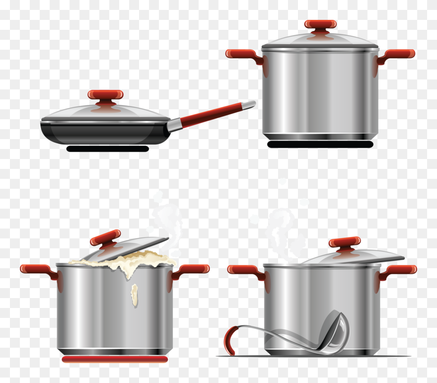 Cooking Pan Png Transparent Images - Cooking Pot Vector Free Clipart