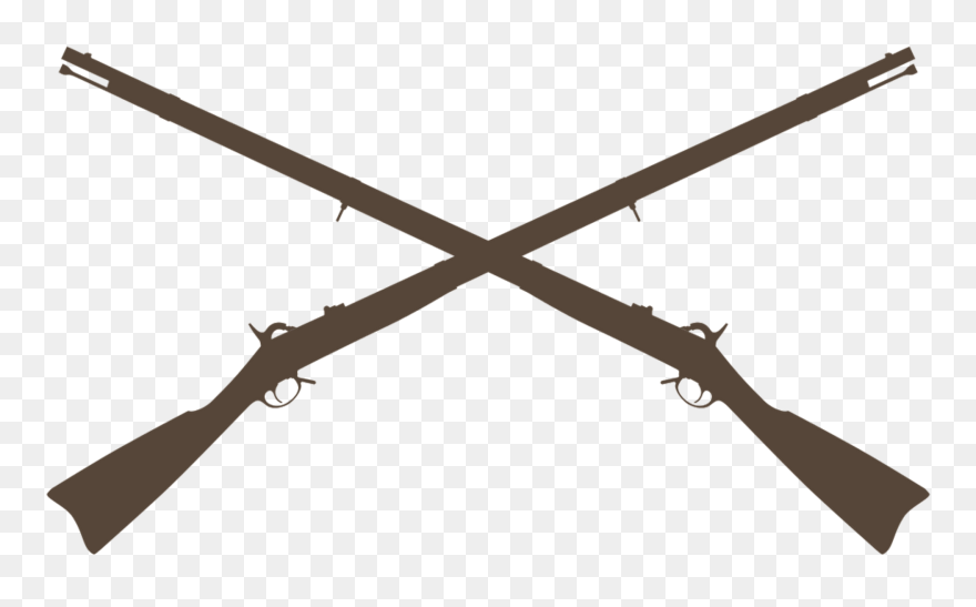 18 Rifle Clipart Musket Free Clip Art Stock Illustrations - Transparent Crossed Rifles - Png Download