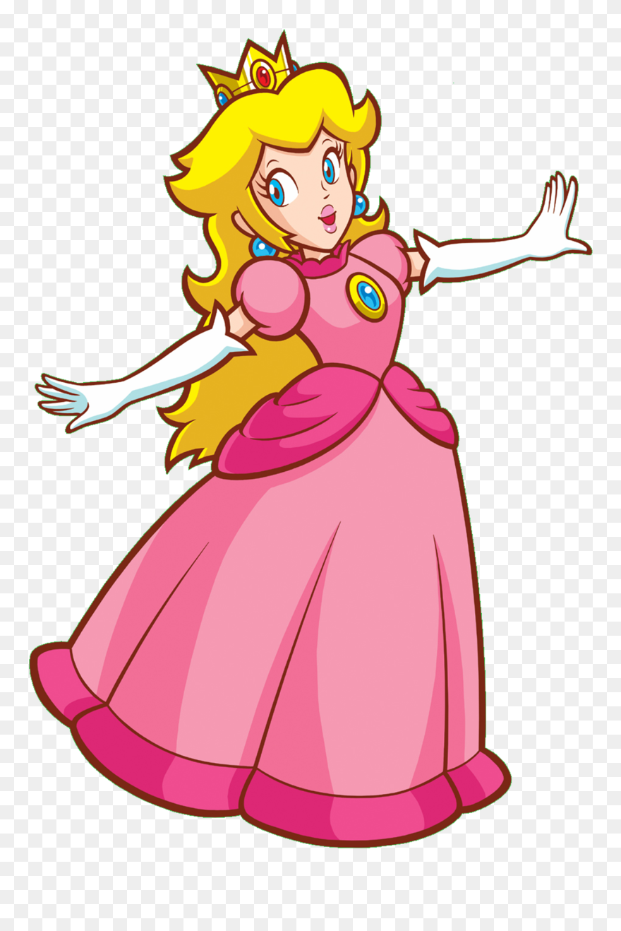 Download Pink Art Peach Mario Super Princess Hq Png - Super Princess Peach Png Clipart