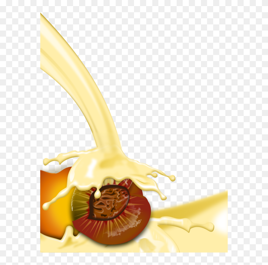 The Peach And The Milk - Milk Vector Clipart
