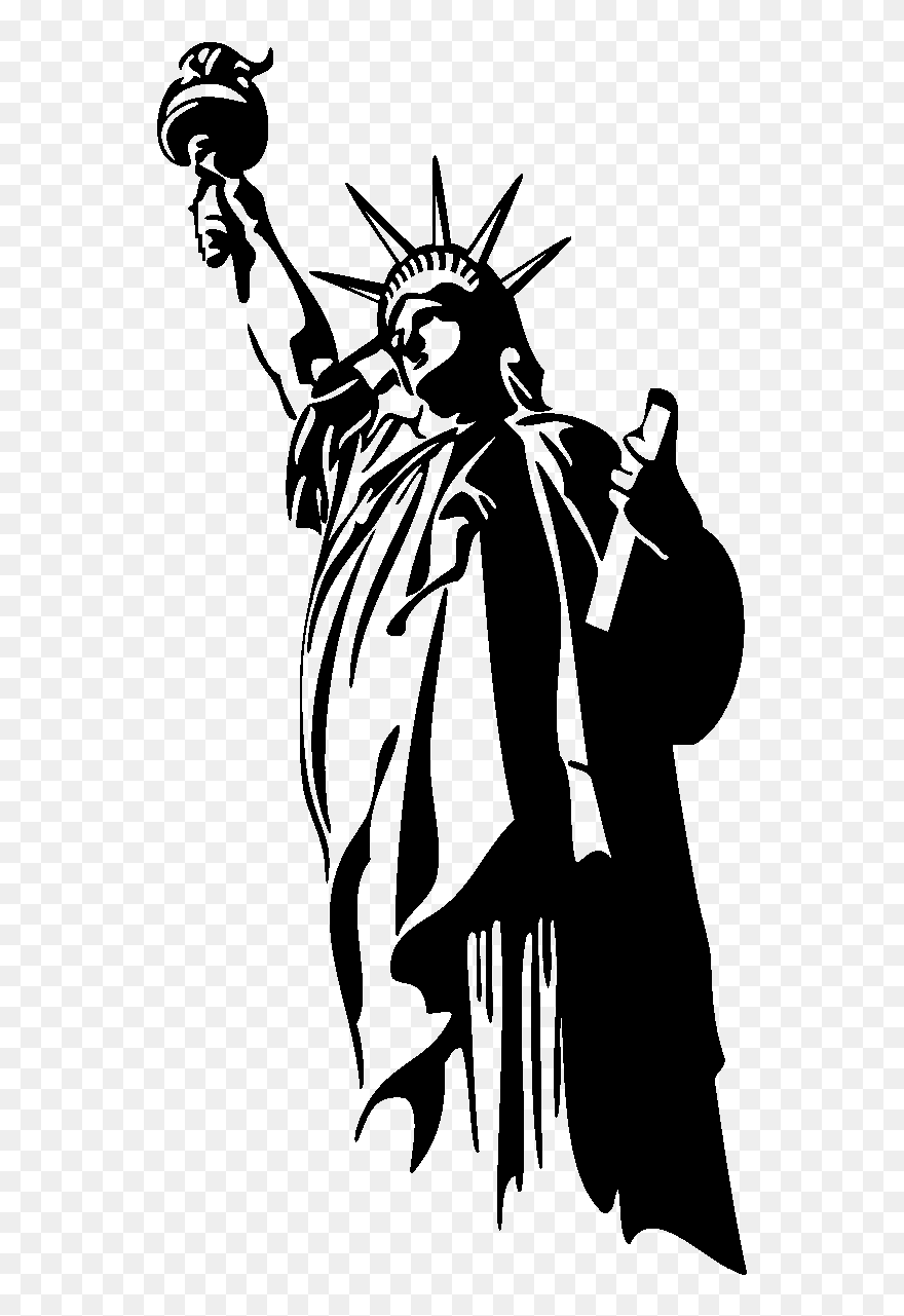 Statue Of Liberty Drawing Clip Art - Statue Of Liberty Drawing Sc2 - Png Download