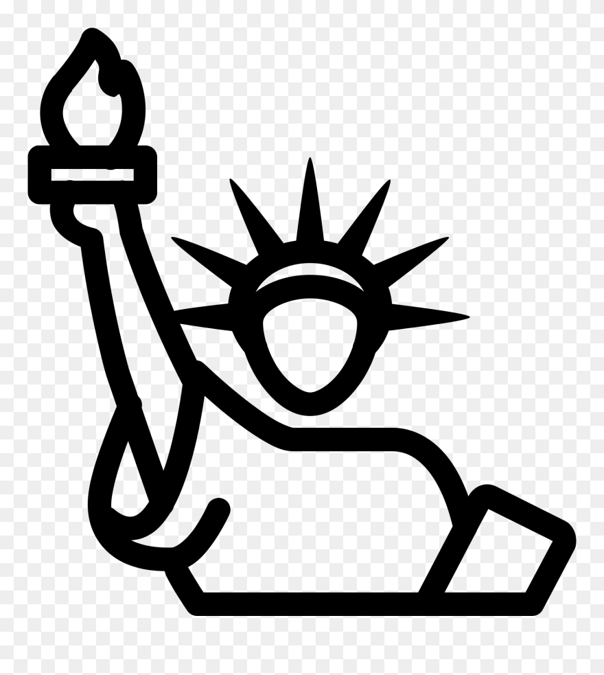 Statue Of Liberty Clipart Torch - Transparent Statue Of Liberty Icon - Png Download