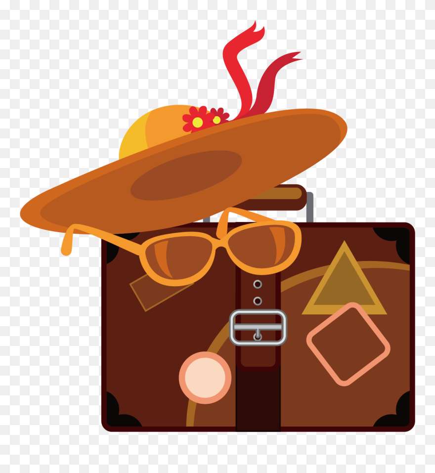 Outbound Pattern Travel Material Vacation Vector Suitcase - Travel Suitcase Clipart Png Transparent Png