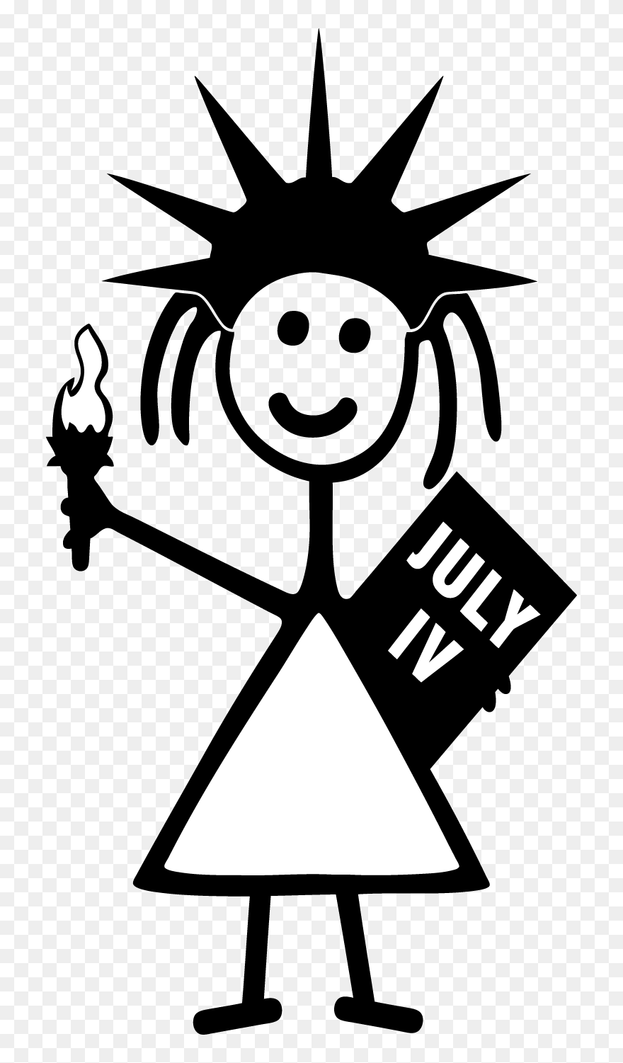 Statue Of Liberty Stick Figure Clipart