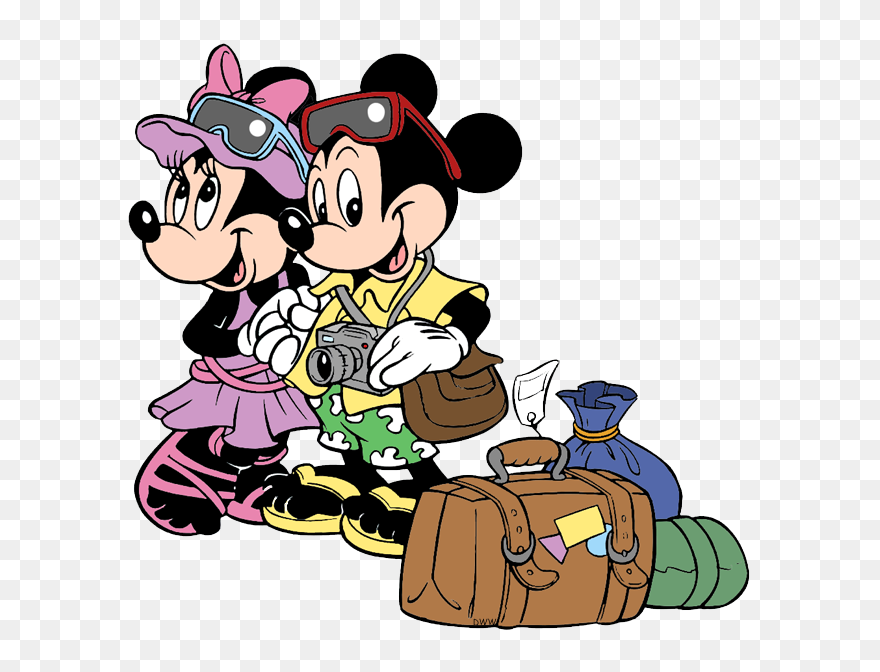 Mickey And Minnie Travel Clipart