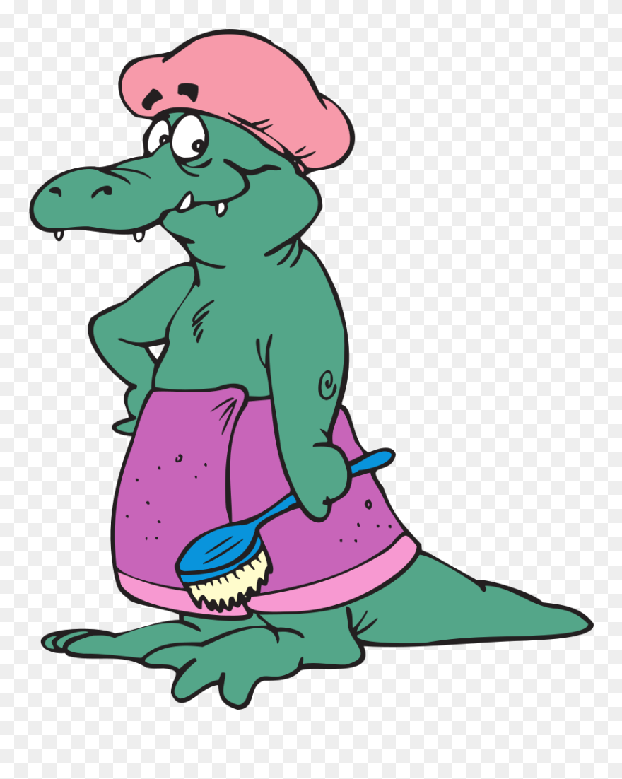 Alligator In Shower Cap Svg Clip Arts - Alligator Facts For Kids - Png Download