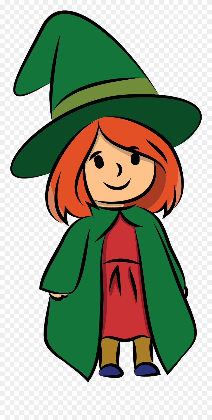 Cute Halloween Witch Clipart - Cartoon - Png Download
