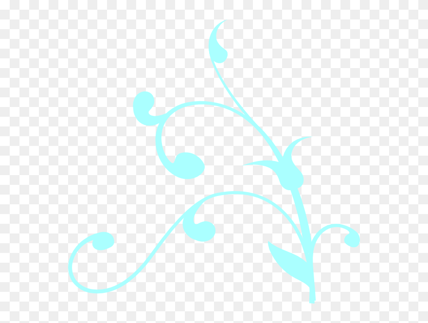 Blue - Flower - Border - Clip - Art - Tree Branch Clip Art - Png Download