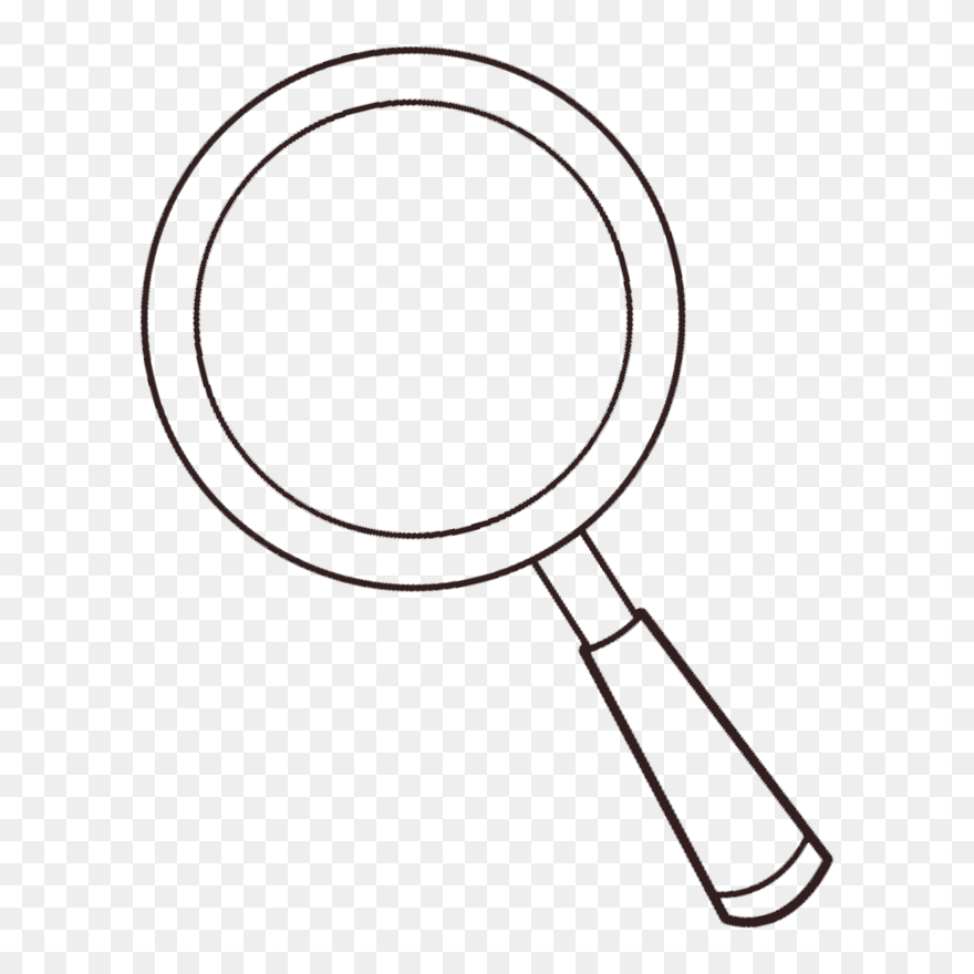 Transparent Glass Clipart - Magnifying Glass Clipart Black And White - Png Download
