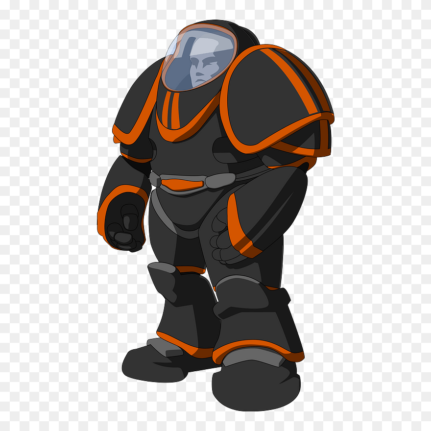 Spaced Armour Space Suit Cartoon Astronaut - Space Armor Cartoon Clipart