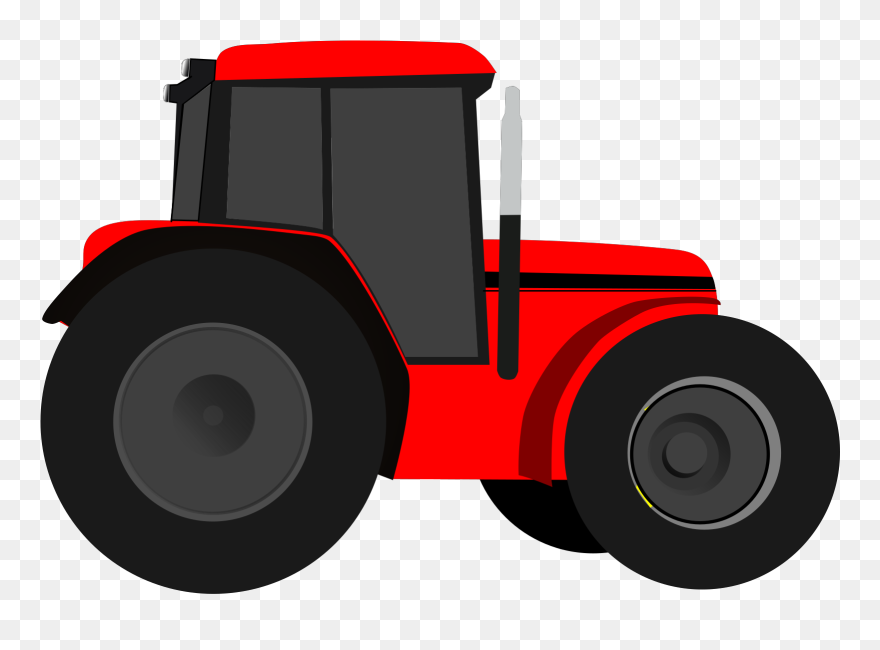 Free Red Tractor Clipart - Png Download