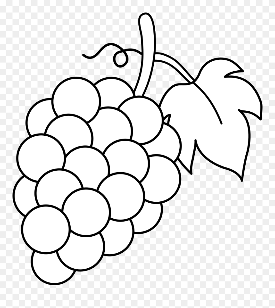 Free Images At Clker - Grapes Coloring Page Clipart
