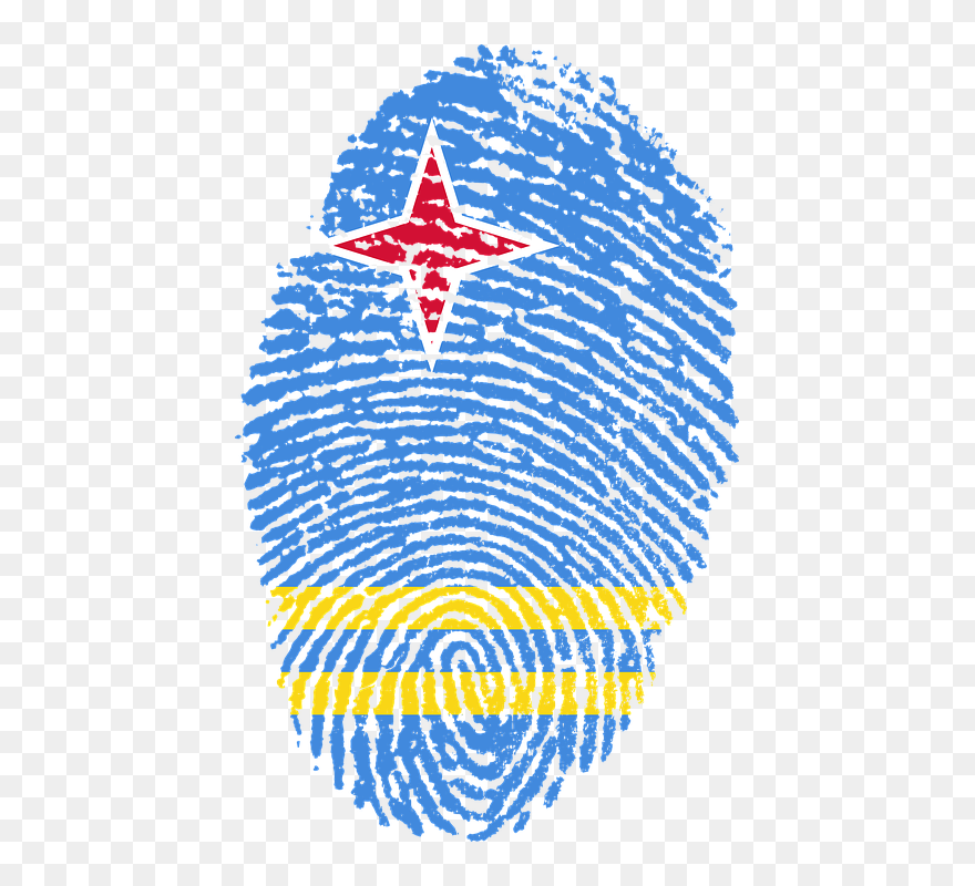 Aruba Flag Png Transparent Images - German Flag Fingerprint Clipart