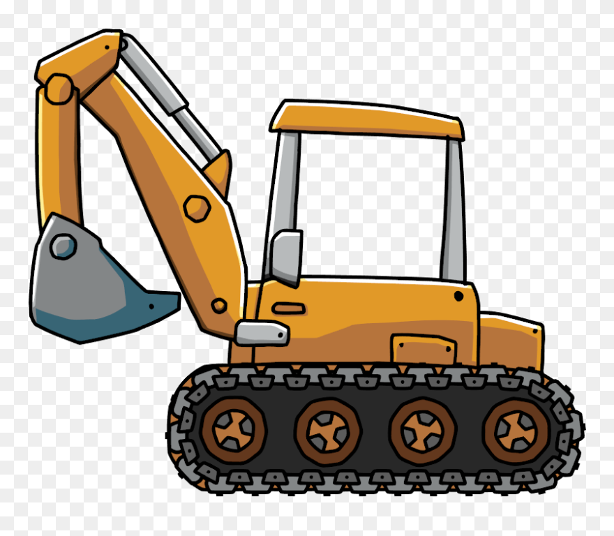 Transparent Tractor Clipart - Back Hoe Clip Art - Png Download
