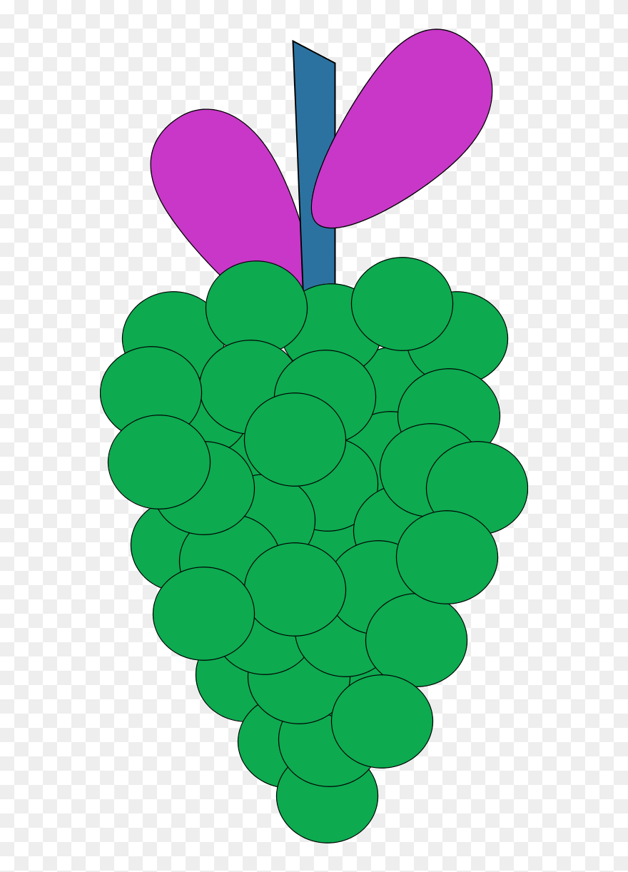 Transparent Green Grapes Clipart - Cartoon Grape Vine - Png Download