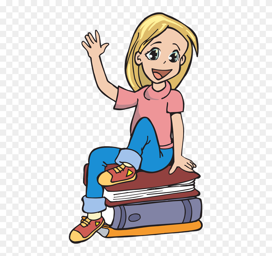 School Girl Clip Art - High School Girl Clipart - Png Download