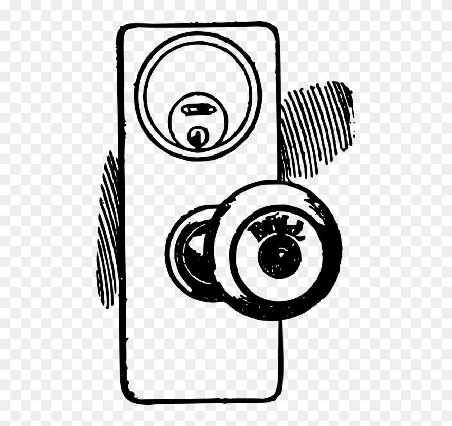 Line - Locked Door Clipart Black And White - Png Download