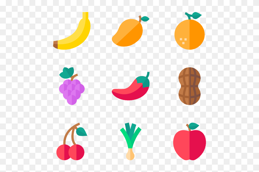 Grape Clipart Fruit Individual - Fruits And Vegetables Vector Png Transparent Png