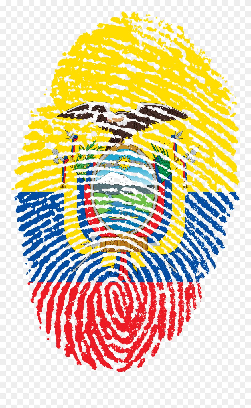 Colombia Flag Fingerprint Png Clipart