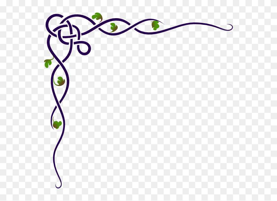 Clip Art At Clker - Purple Corner Border Design - Png Download