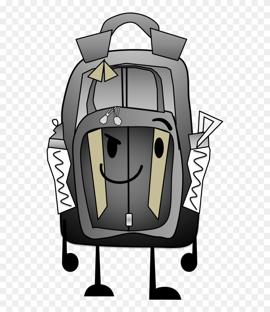 Clipart Backpack Object Anthropomorphic Insanity Backpack- - 1 Object Shows Community - Png Download
