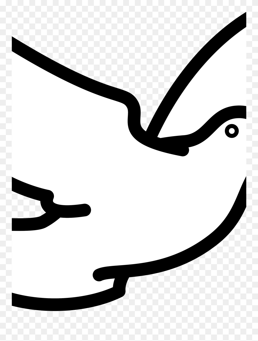 Transparent Bird Outline Png - Easy Dove Bird Drawing Clipart
