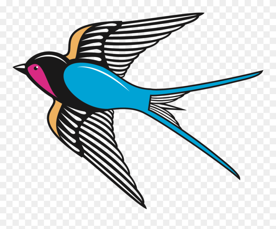 Artwork,wing,bird - Swallow Bird Clip Art - Png Download